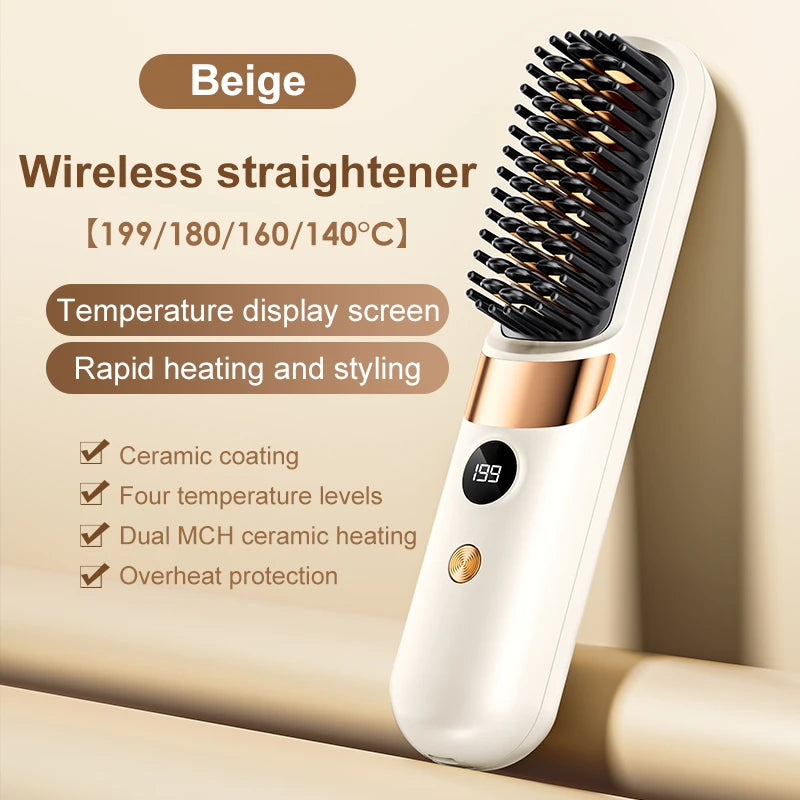 SmoothGlide Cordless Hair Straightening Brush
