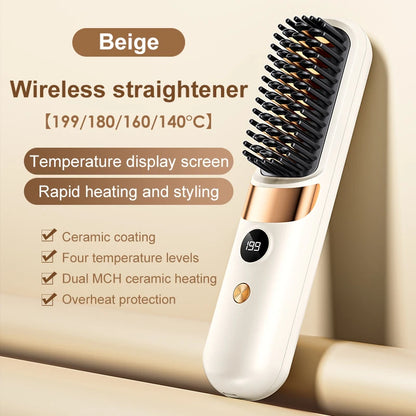 SmoothGlide Cordless Hair Straightening Brush