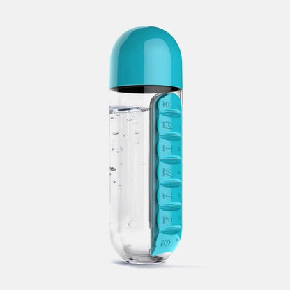 HydraDose 2-in-1 Water Bottle with Weekly Pill Organizer