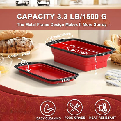 BakePro 12-Inch Reinforced Silicone Loaf Pan