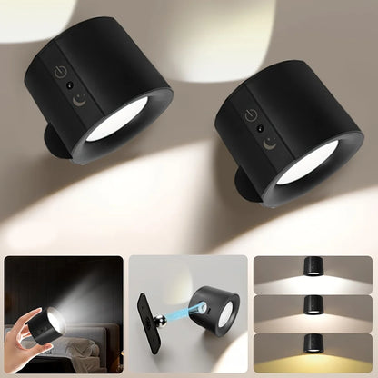 Modern Magnetic LED Wall Lamp – Rechargeable & Remote Controlled