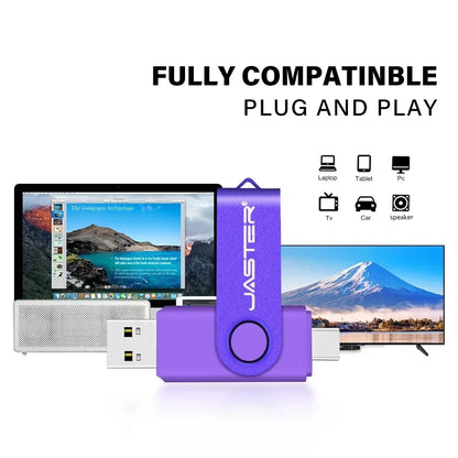 TYPE-C USB Flash Drive 128GB - Real Capacity Pen Drive with Free Key Chain