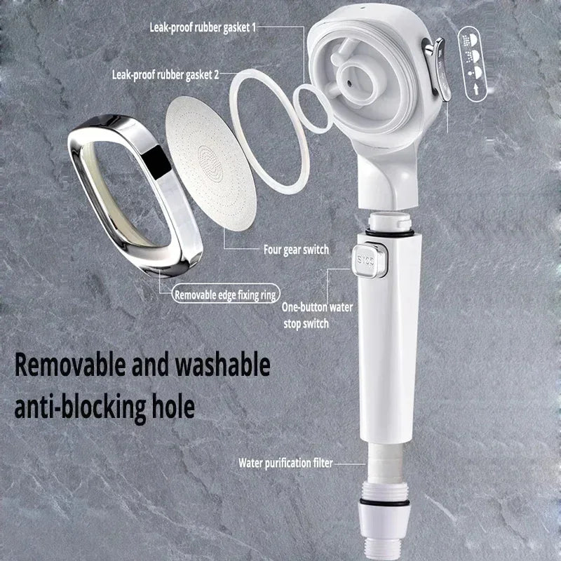 High Pressure Shower Head - 3 Modes Adjustable Filter Shower Head