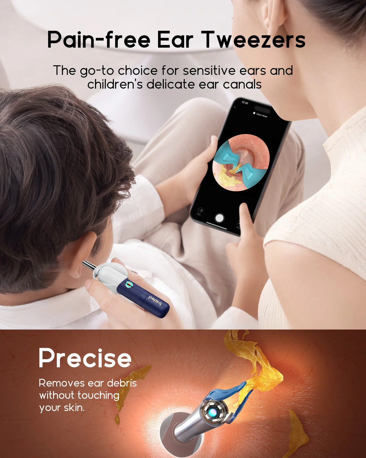 HD Visual Ear Cleaner with Camera & Tweezers