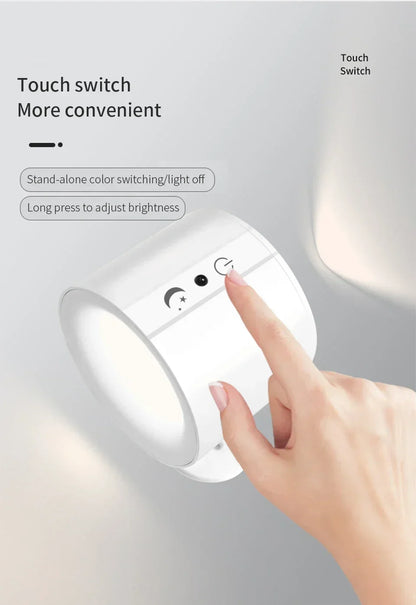 Modern Magnetic LED Wall Lamp – Rechargeable & Remote Controlled