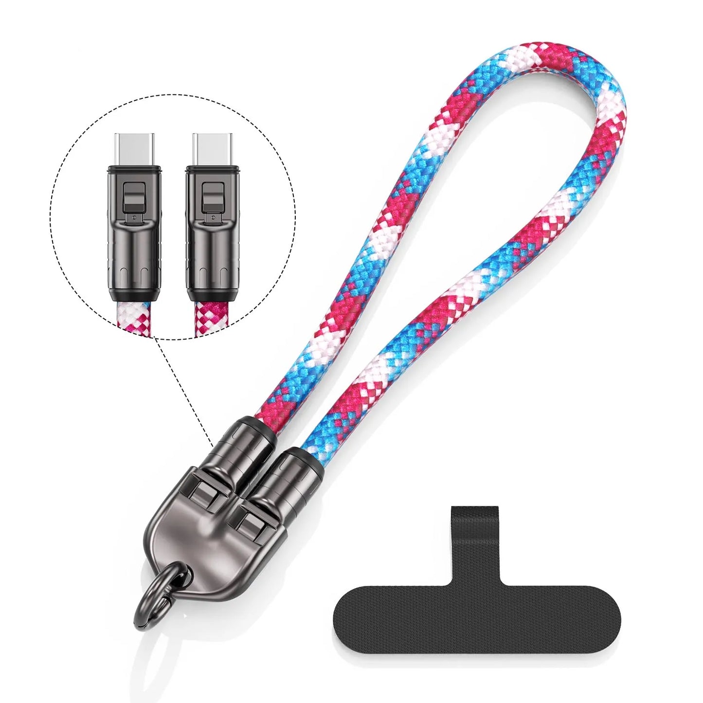 2-in-1 Type-C to Type-C Fast Charging Lanyard Cable