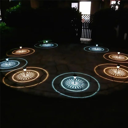 Solar Light Outdoor Waterproof Circle Shadow