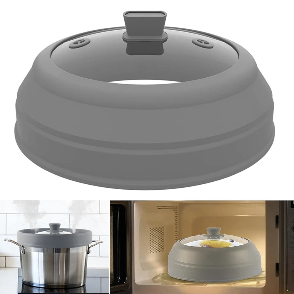 ClearGuard Silicone & Glass Microwave Splatter Cover