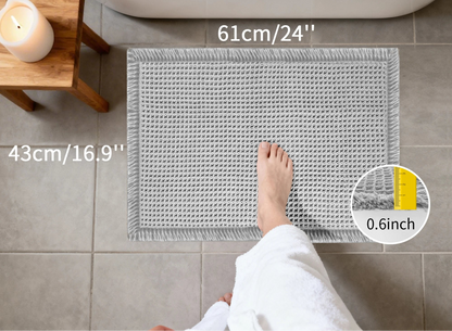 CozyWaffle Soft Absorbent Bathroom Mat