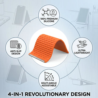 FlexiDesk - Foldable Silicone Phone & Tablet Stand