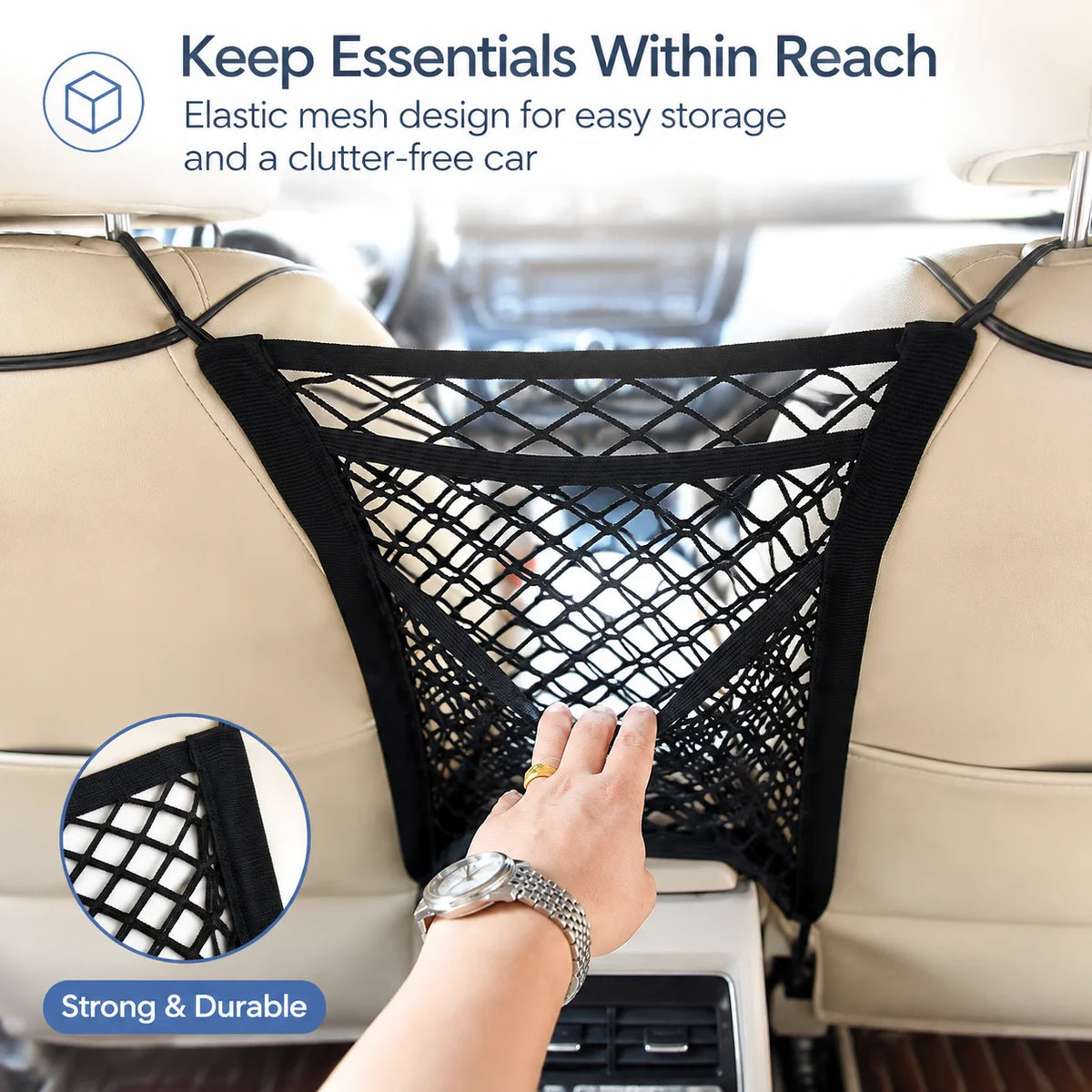 Universal Car Seat Gap Storage Net