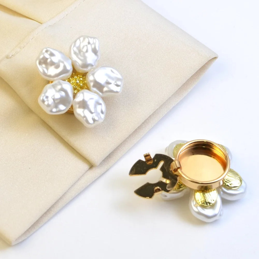 Elegant Pearl Button Covers