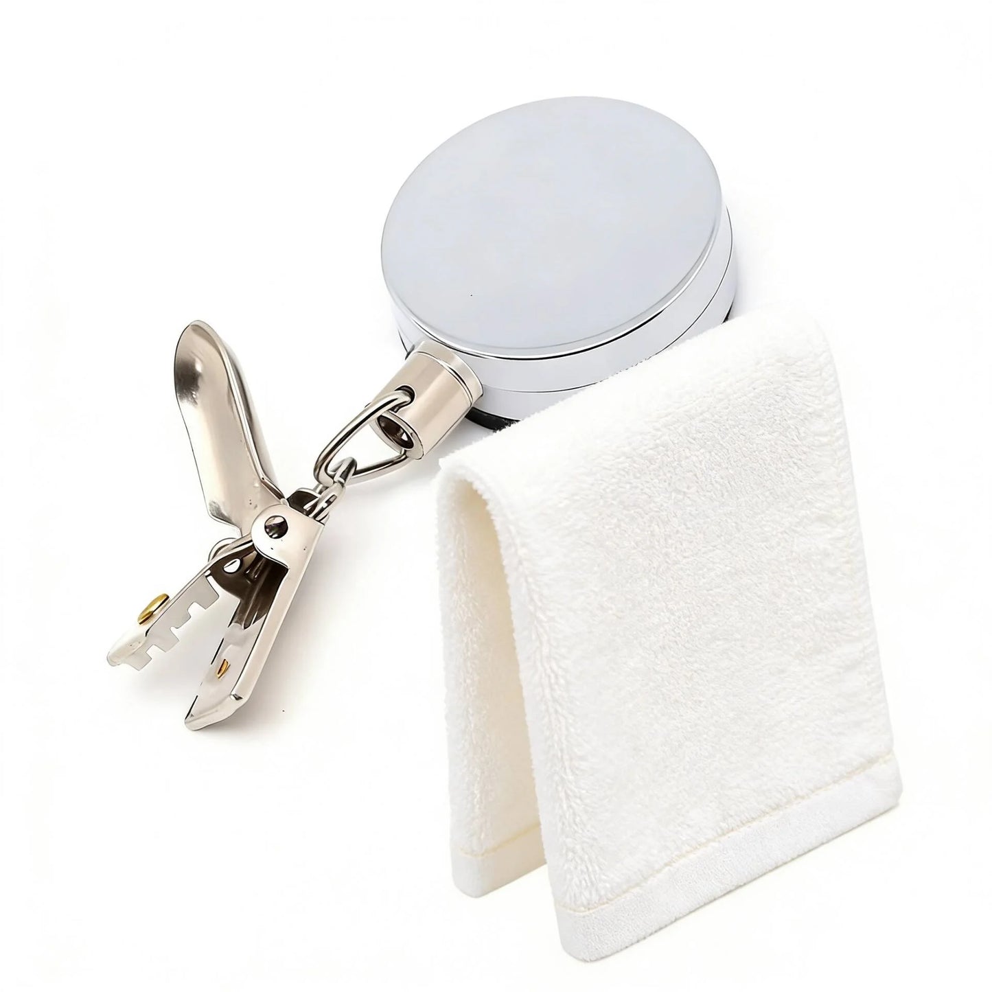 Automatic Retractable Towel Holder – Self-Adhesive Wall Rack