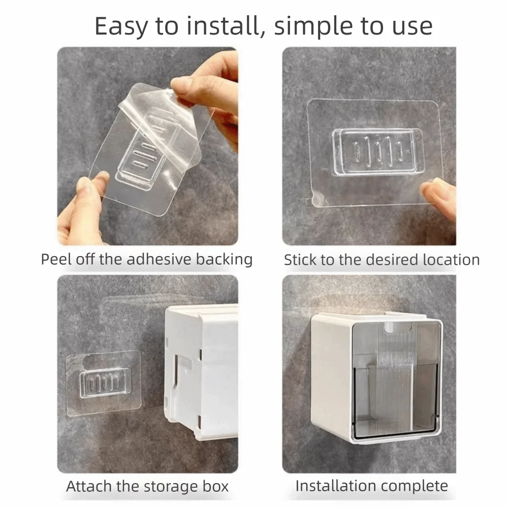 Self-Adhesive Under-Desk Storage Drawer