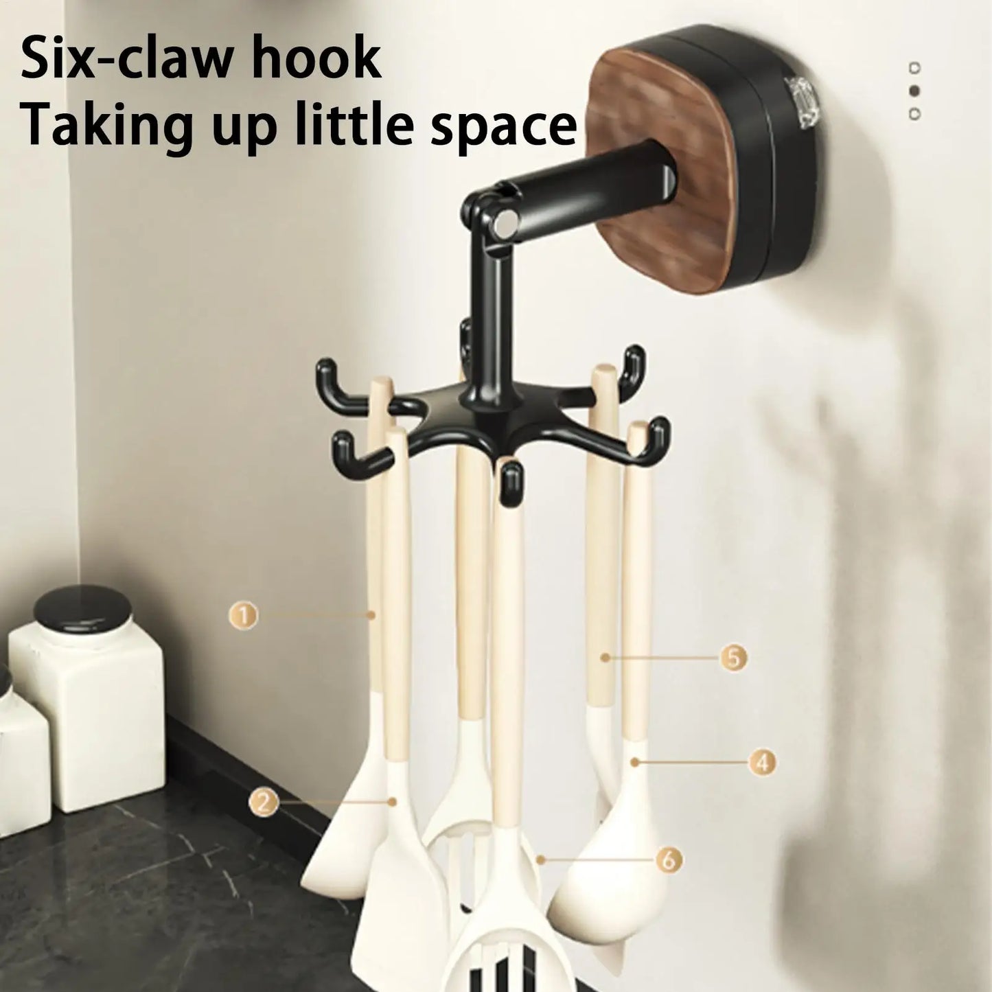FlexiGrip 6-Claw Rotatable Suction Hook