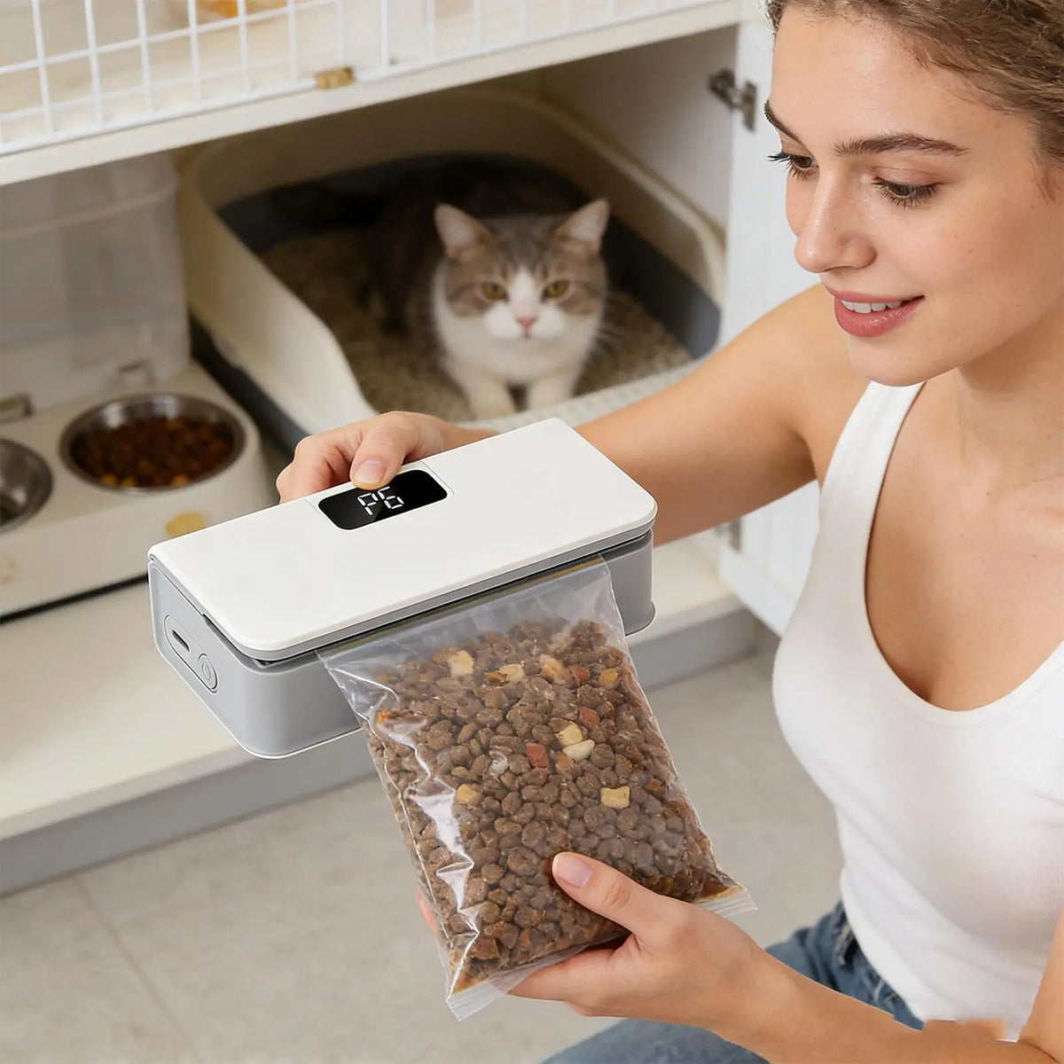 FreshLock Pro - Rechargeable 2-in-1 Magnetic Bag Sealer & Cutter