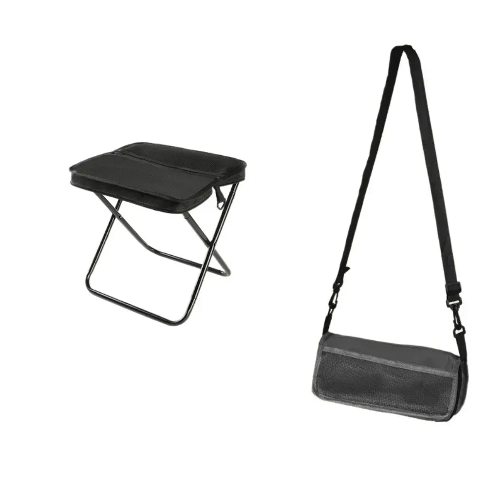 PackSeat Folding Backpack Stool | Portable Crossbody Chair with Heavy-Duty Steel Frame