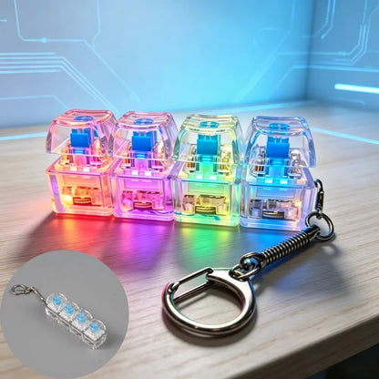 ClickGlow - LED Mechanical Key Fidget Keychain