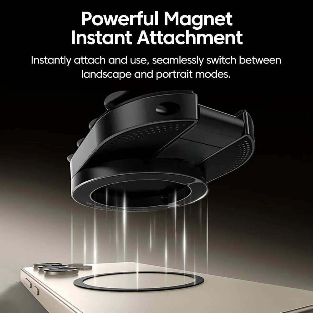 FlexMag 3-in-1 Magnetic Phone Stand with Suction Base | 360° Rotatable Foldable Holder