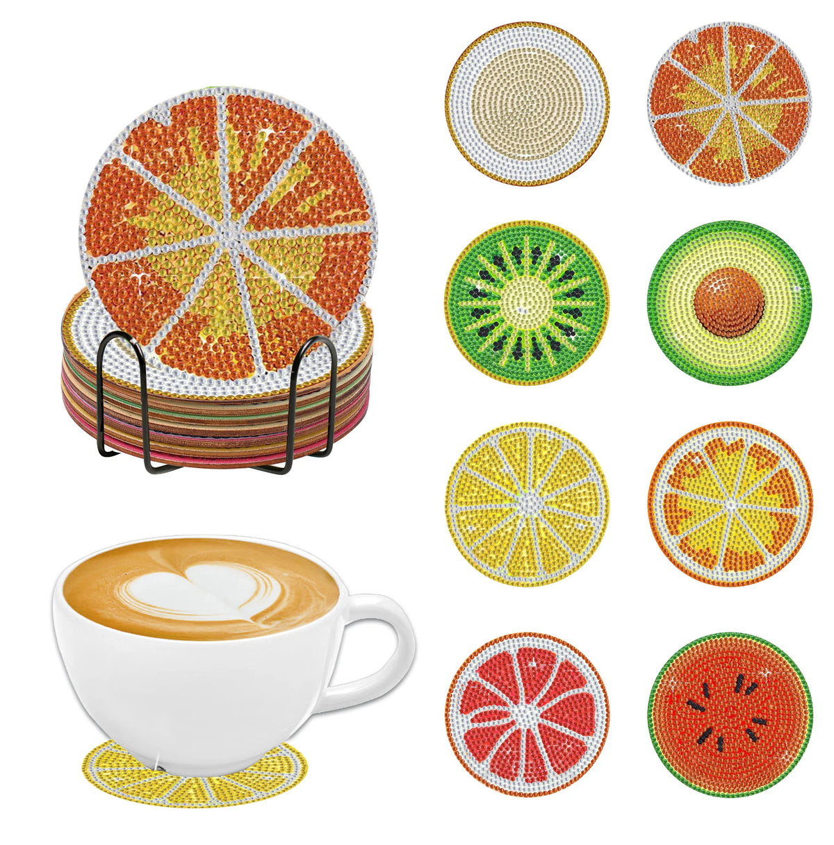 SparkleCoasters – Craft Your Own Diamond Painting Coasters! 💎🍋
