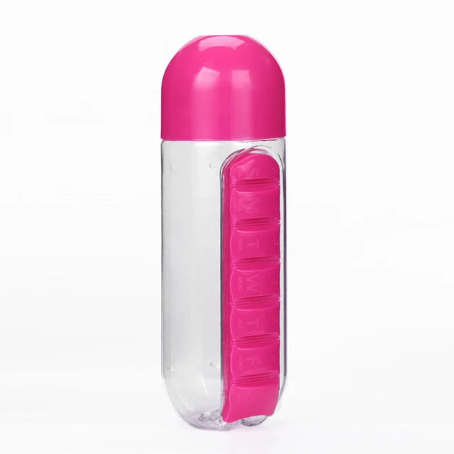 HydraDose 2-in-1 Water Bottle with Weekly Pill Organizer