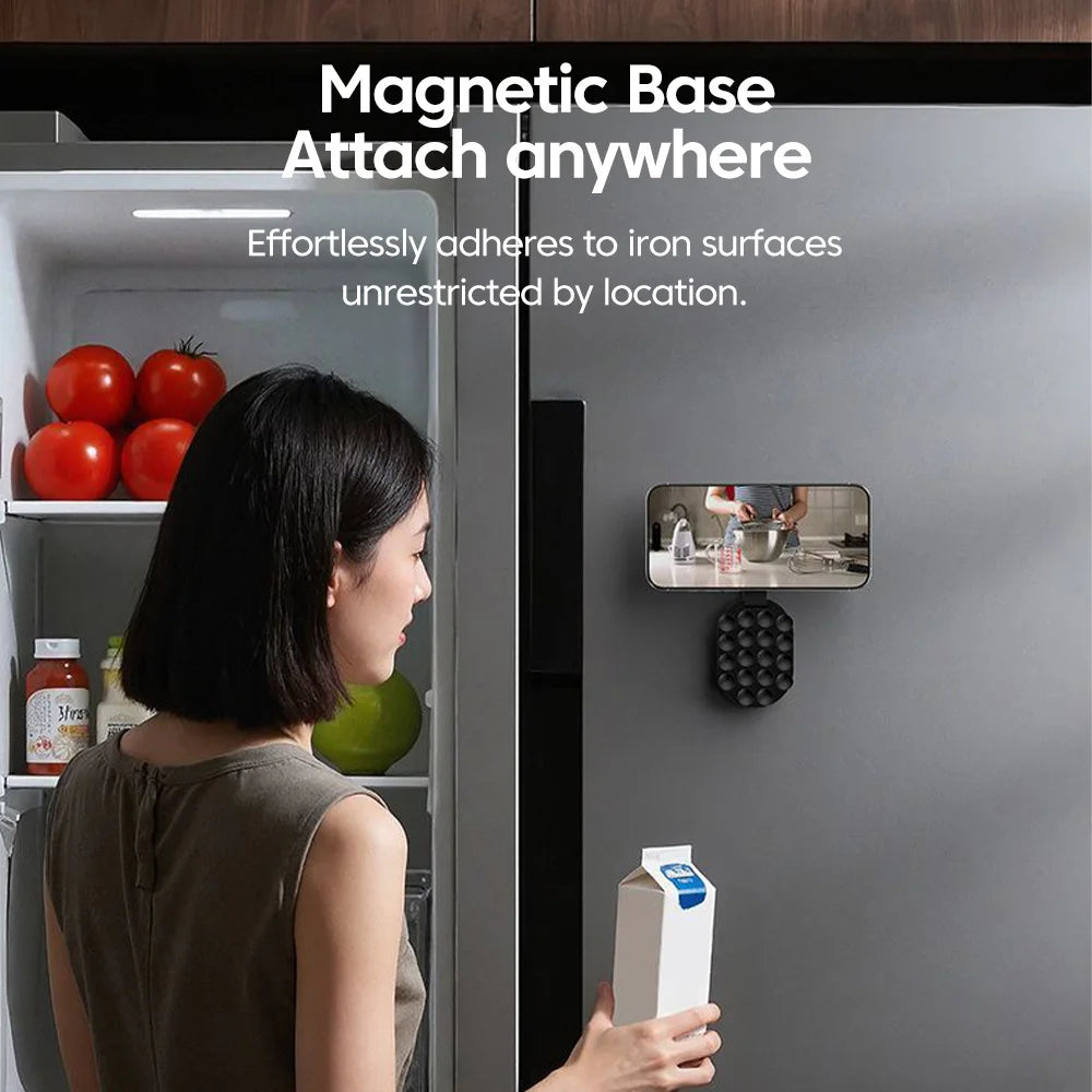 FlexMag 3-in-1 Magnetic Phone Stand with Suction Base | 360° Rotatable Foldable Holder