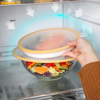 FlexiCover Silicone Stretch Lids with Hook – Reusable Food Covers (3PCS)