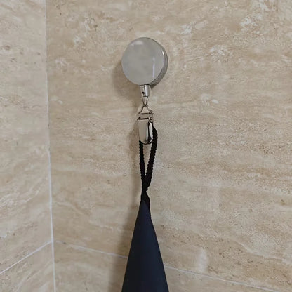 Automatic Retractable Towel Holder – Self-Adhesive Wall Rack