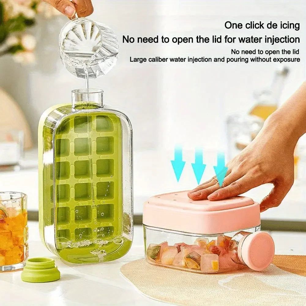 ChillPress 2-in-1 Ice Maker Bottle | No-Touch Ice Mold & Cooling Cup for Drinks