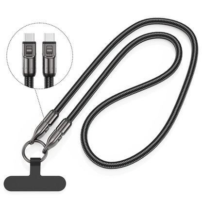 2-in-1 Type-C to Type-C Fast Charging Lanyard Cable