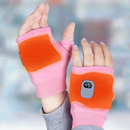 Smart Heated Fingerless Gloves – Rechargeable Hand Warmers