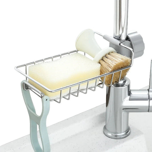 Adjustable Rotatable Faucet Storage Rack