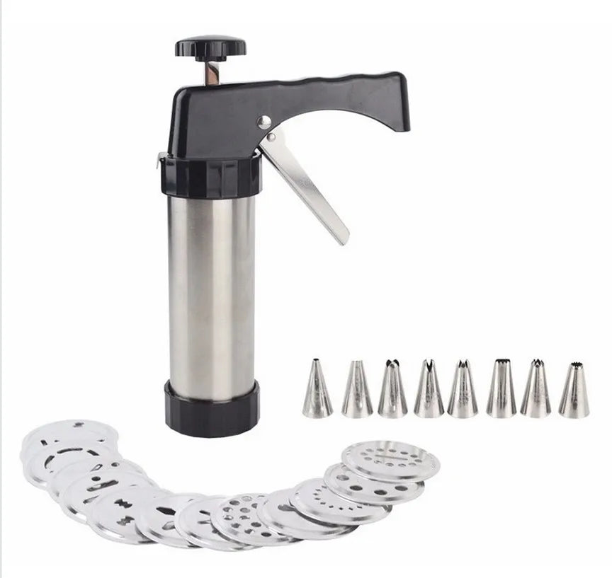 🎄 Christmas Stainless Steel Cookie & Cake Decorating Gun Set