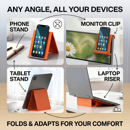 FlexiDesk - Foldable Silicone Phone & Tablet Stand