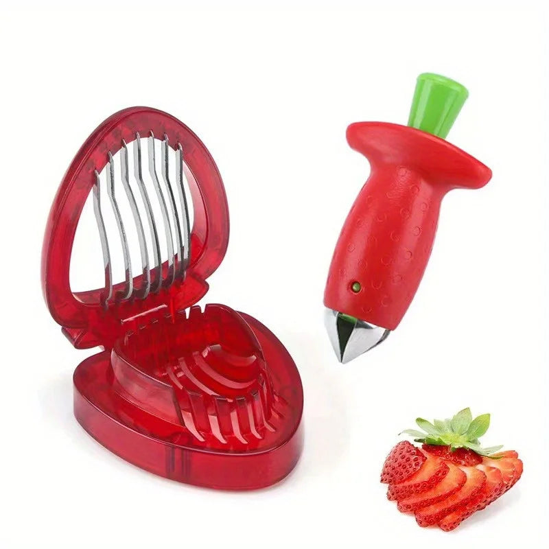 BerryCore 3-in-1 Strawberry Tool | Slicer, Corer & Stem Remover