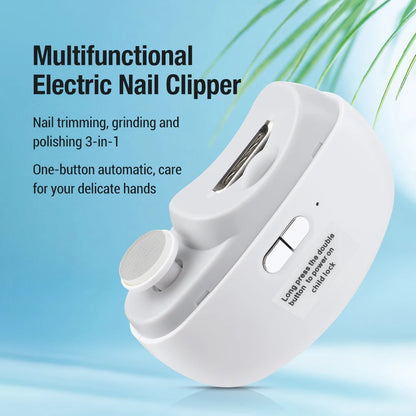Rechargeable Electric Nail Trimmer with LED Light