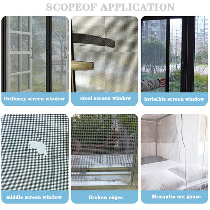 Waterproof Window Screen Repair Tape – Self-Adhesive Anti-Mosquito Mesh Patch