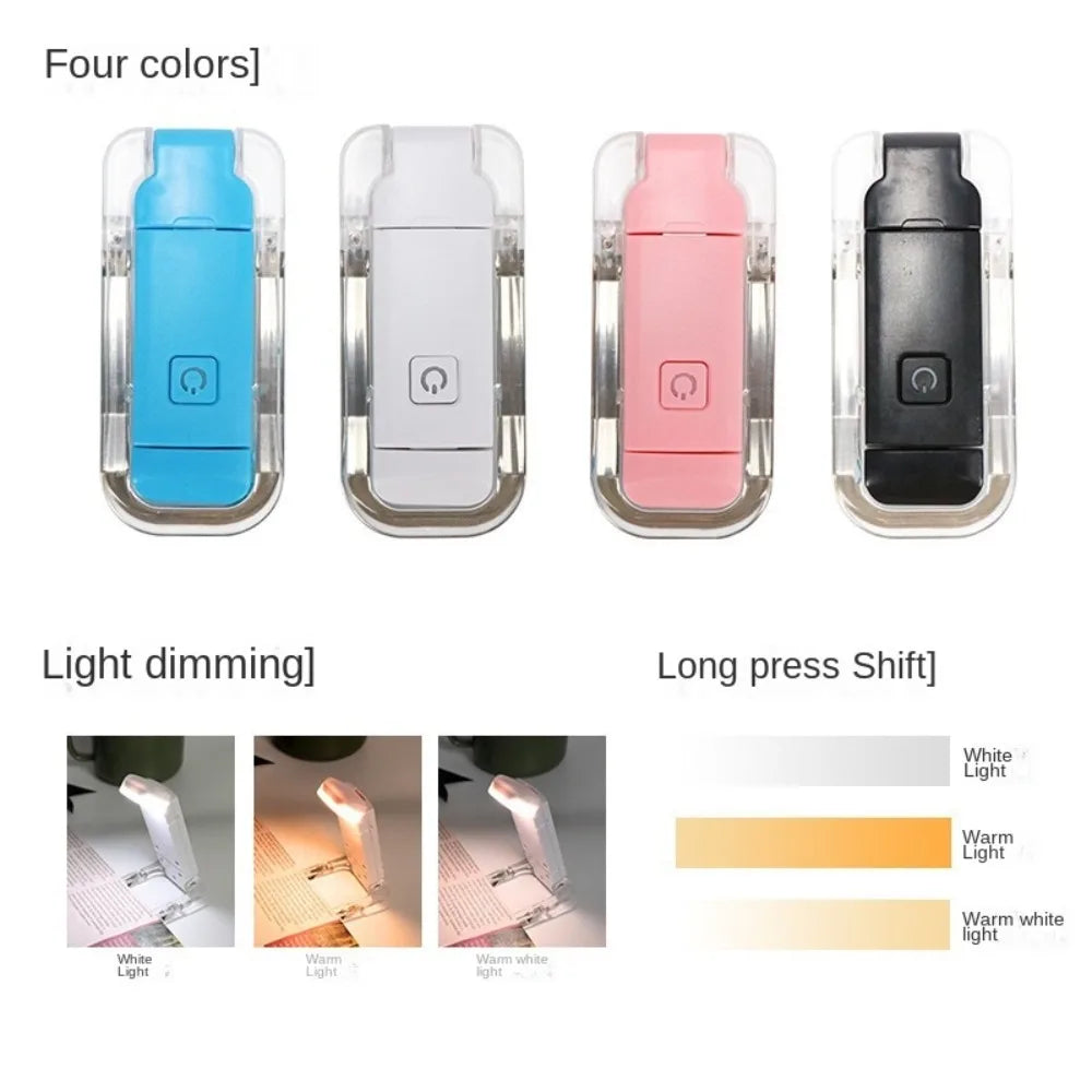 AmberGlow Rechargeable LED Book Clip Light
