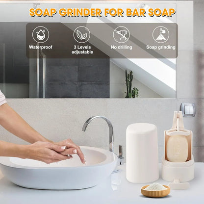 Wall-Mounted Soap Dispenser with Grinder