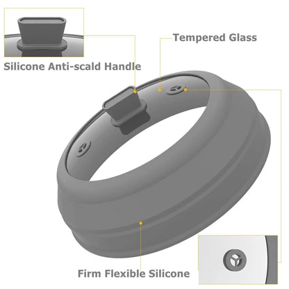ClearGuard Silicone & Glass Microwave Splatter Cover