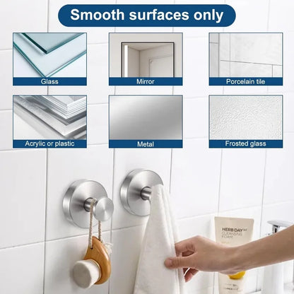 Suction Cup Hooks – Punch-Free Wall Mounted Towel & Utility Holders