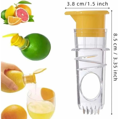 FreshPress Mini Lemon Juicer | Portable Manual Citrus Squeezer with Strainer