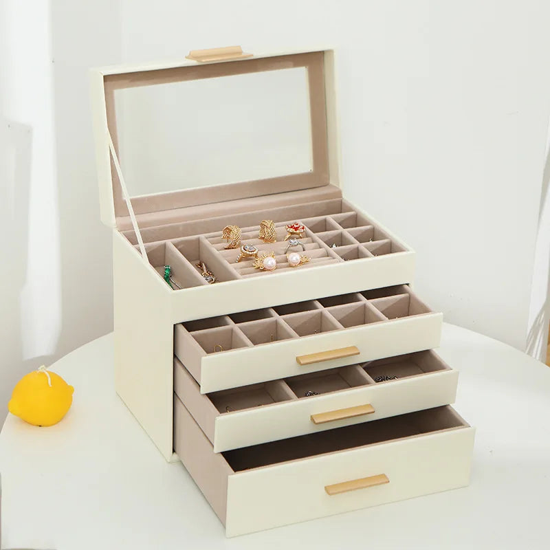 Aurora Gold Four-Layer Jewelry Organizer